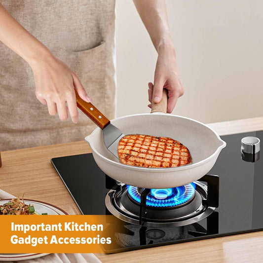 Metal Spatula Set for Kitchen Use,2Pcs Large Stainless Steel Spatulas for Cast Iron Skillet,Wood Handle Wok Flat Top Grill Griddle Spatula Turner Flipper Utensil Set for Burgers Pancake Egg Fish BBQ