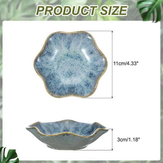 uxcell 1Pcs Ceramics Jewelry Plate, Lotus Leaf Shape Key Holder Bowl for Entryway Table Decor Small Ring Tray Dish Gift for Women Girlfriend, Cold Ash