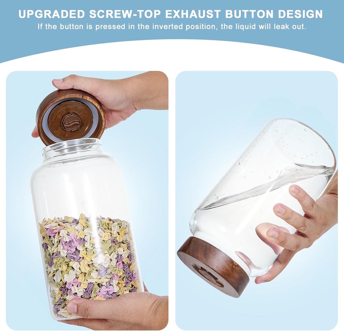 Glass Spice Jars Seasoning Containers Small Glass Jars with Lids Airtight Food Storage Canister for Kitchen Pantry Sugar Tea Coffee Bean Nuts Cookies Herbs Salt (77oz(2300ml)*1 pack)