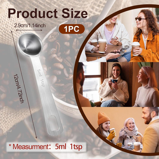 Measuring Spoons Stainless Steel Tablespoon 5 ML/1 TSP, Small Metal Teaspoons for Measuring Dry and Liquid Ingredients