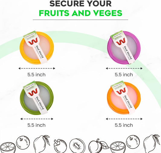 Avocado Saver and Onion Storage - Avocado Keeper Tomato Saver 4-Piece Set Silicone Food Storage Containers & Lemon Garlic Potatoes Saver - Reusable Fruit and Vegetable Storage Containers for Fridge