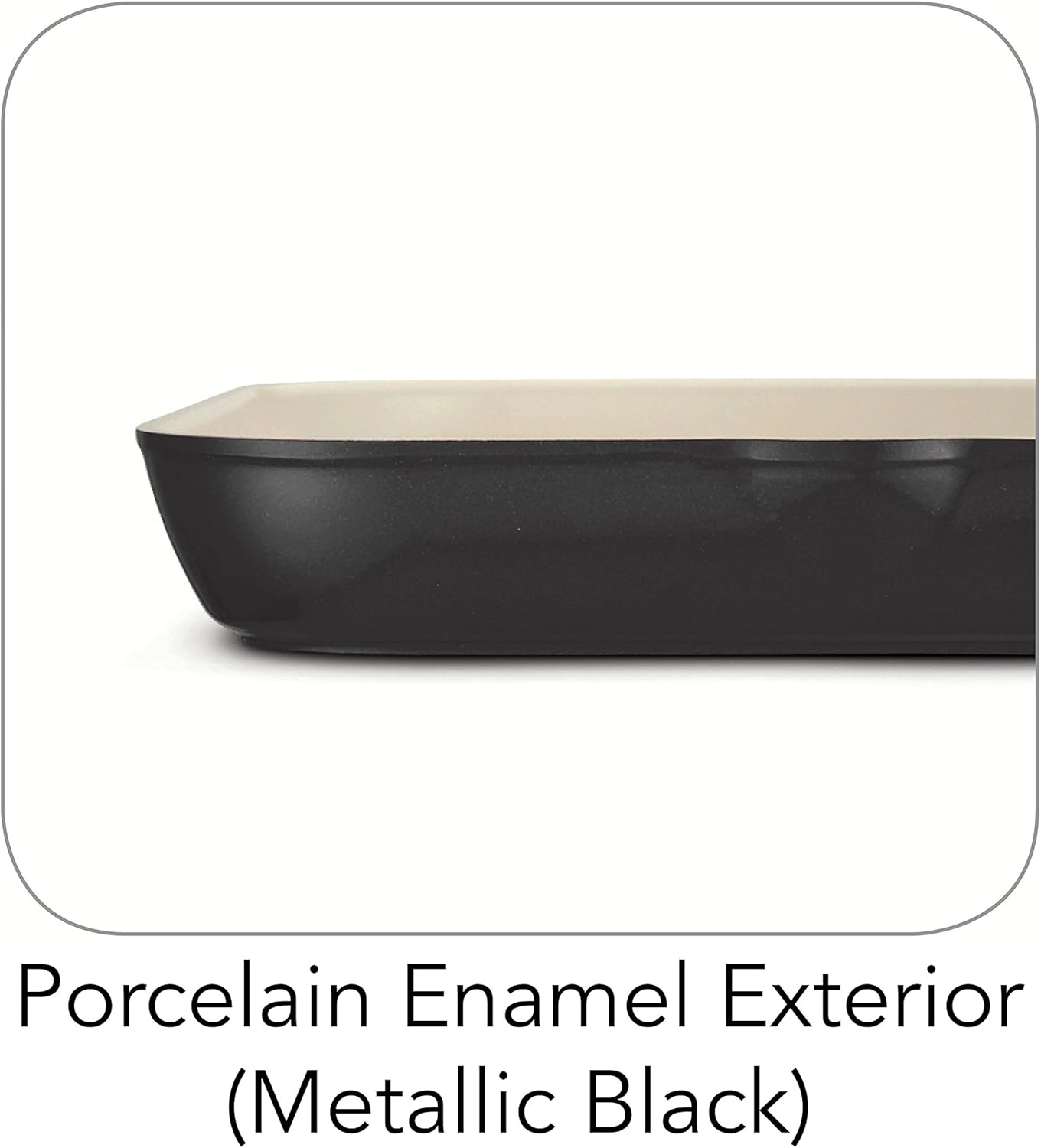 Tramontina Gourmet Ceramica Deluxe Aluminum Square Grill Pan, Non Stick Pan with Ceramic Interior, 11-inch, Metallic Black, Made in Italy