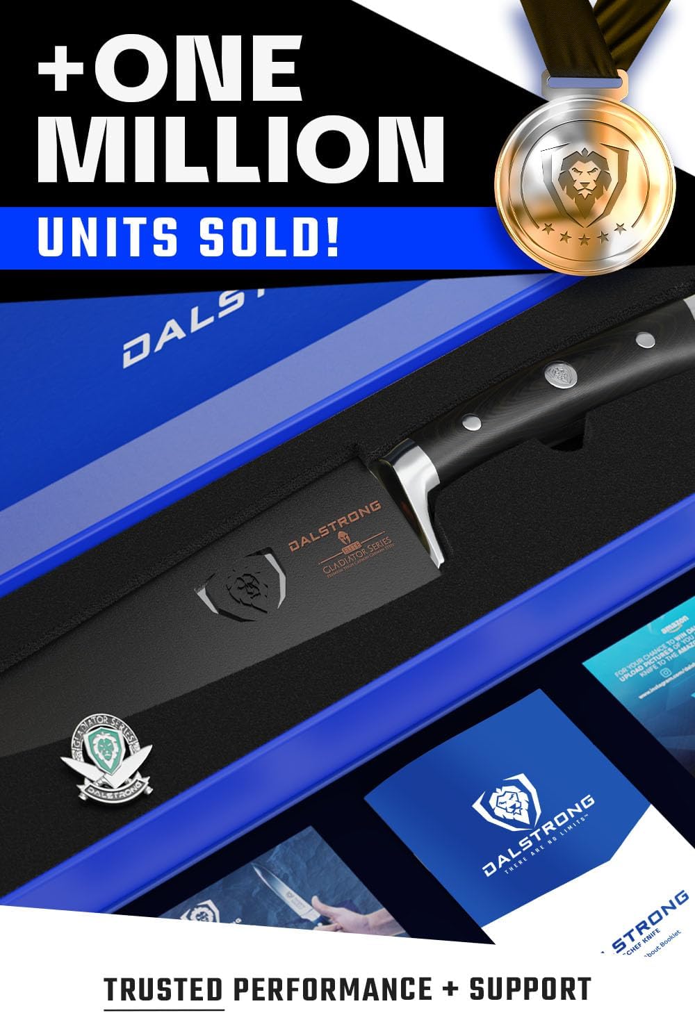 Dalstrong Chef Knife - 7 inch - Gladiator Series Elite - Forged High Carbon German Steel - Razor Sharp Kitchen Knife - Full Tang - Black G10 Handle - Sheath Included - Chef's Knife - NSF Certified