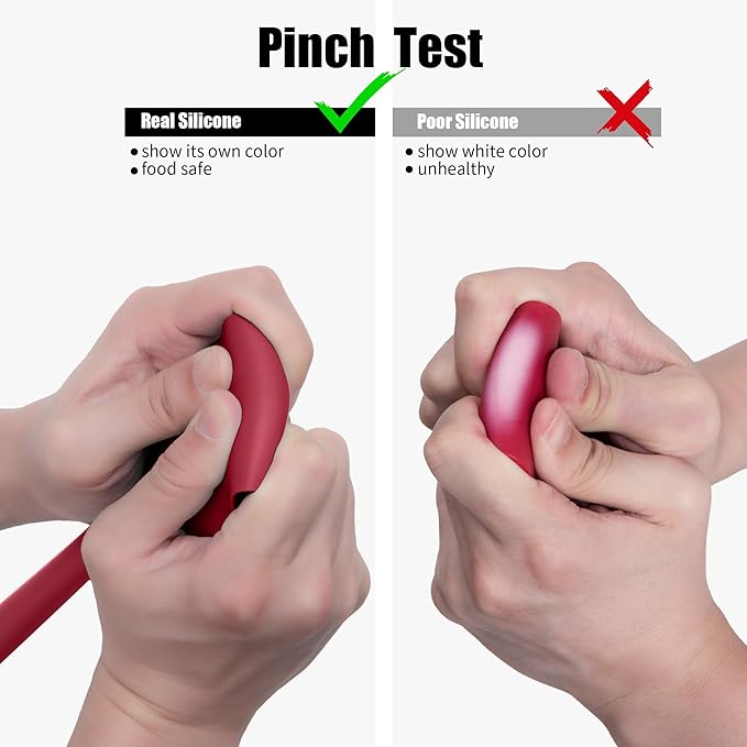 Heat Resistant Silicone Spoon Spatulas, Doosu 600°F High Temp Flexible Cooking Spoons Kitchen Spoonula Scratch-Proof for Mixing Stirring Scraping Serving Non-Stick Cookware (Set of 3, Multi-5)