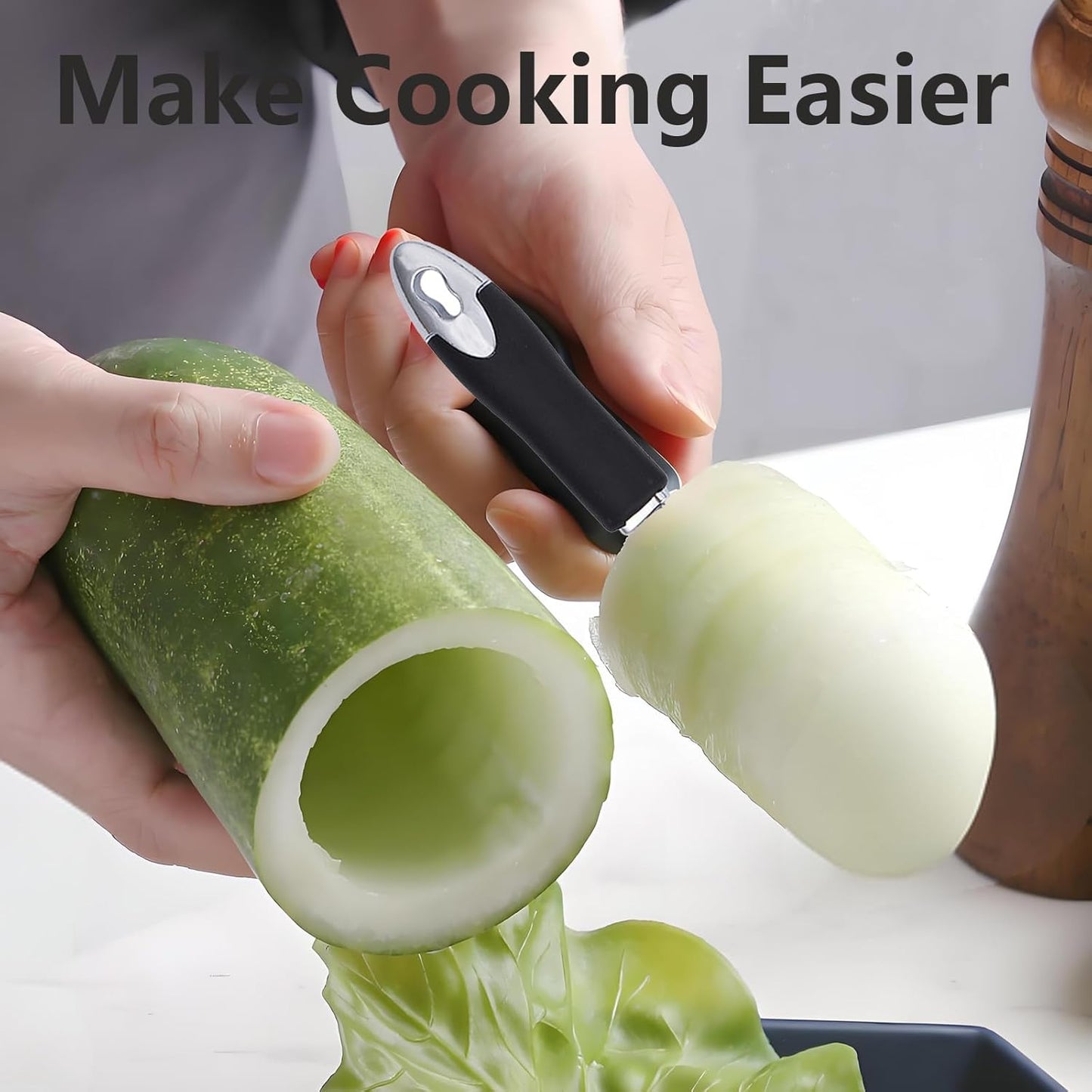 Jalapeno Pepper Corer Stainless Steel Zucchini Cucumber Corers Pepper Seed Remover Tool