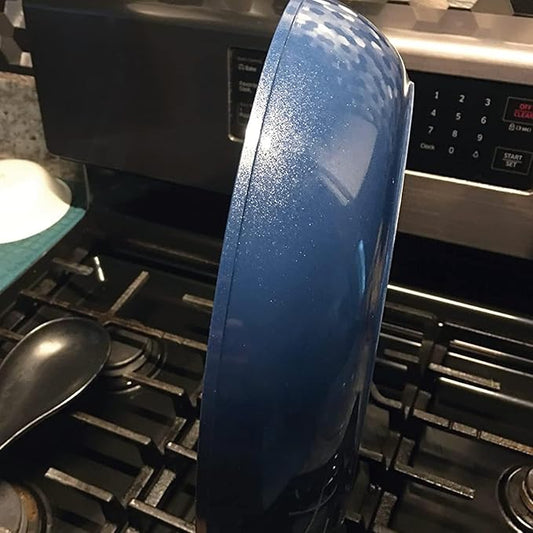 MsMk Large Frying Pan, 12-Inch PFOA Free Nonstick Meat Omelet Skillet, Stay-Cool Handle, Titanium and Diamond Non Stick Coating From USA, Smooth Stainless Steel Base Induction Compatible