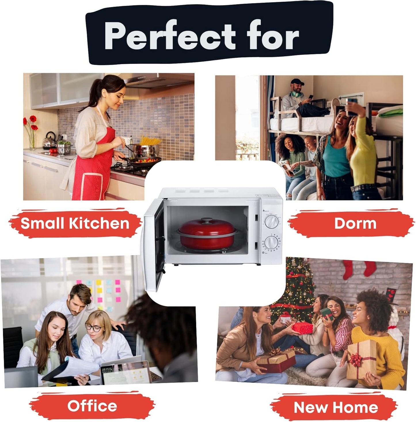 MACONEE Microwave Frying Pan Skillet, Grill & Crisper Pan with Lid Allows You to Fry, Sizzle, and Brown Foods in the Microwave, Micro Cookware for Grilling, Reheating, and Cooking a Variety of Dishes