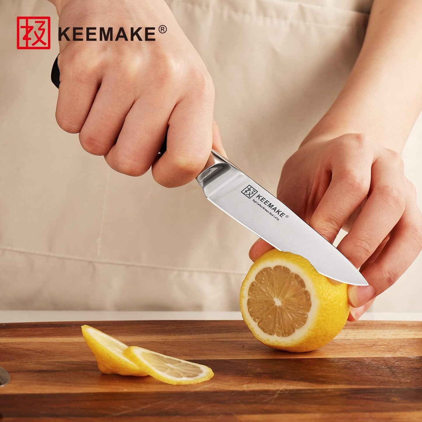 KEEMAKE Kitchen Knife Set, 3PCS Sharp High Carbon Stainless Steel Knives Set for Kitchen with Ergonomic Handle, Chef Knife set Professional Carving Knife Set for Meat Vegetable Fruit