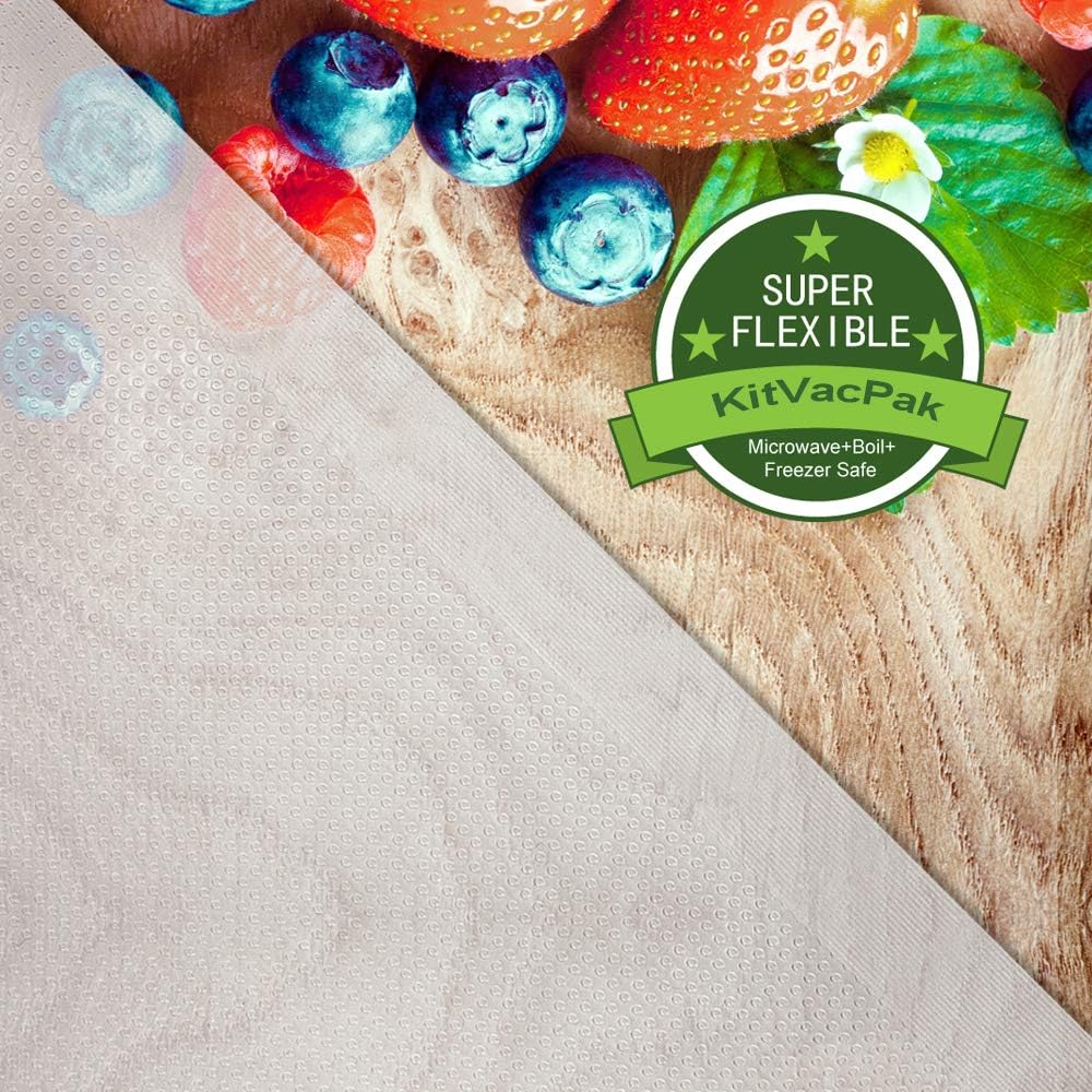 8 Pack 8"x20'(4Rolls) and 11"x20' (4Rolls) Vacuum Sealer Bags Rolls with BPA Free and Heavy Duty,Commercial Grade Vacuum Seal Freezer Bags Rolls Compatible with Any Type Vacuum Sealer