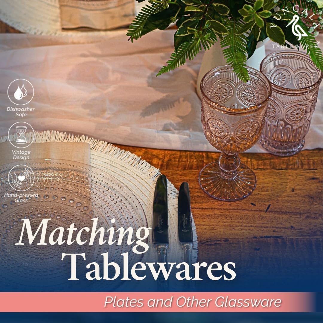 Yungala Pink Highball Tumblers set of 6 vintage glassware pink drinking glasses for lovers of colored glassware and colorful drinking glasses