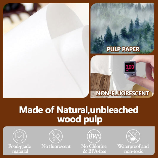 120PCS Thickened Precut Parchment Paper Sheets, 12×16 In Heavy Duty Non-Toxic & Unbleached Parchment Baking Paper, Parchment Paper for Baking, Grilling, Comes in Convenient Packaging