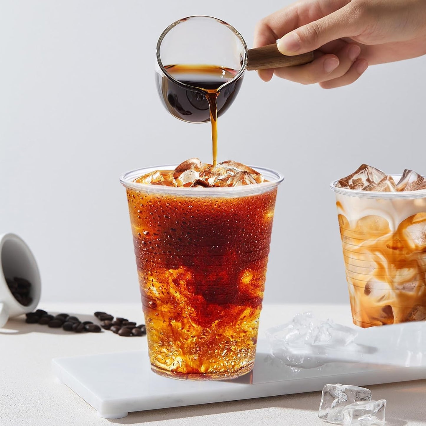 12 oz Clear Plastic Cups 300 Pack, Disposable Cups,Party Drinking Cup, Cups for Party, Graduation, Travel, Holiday, Events