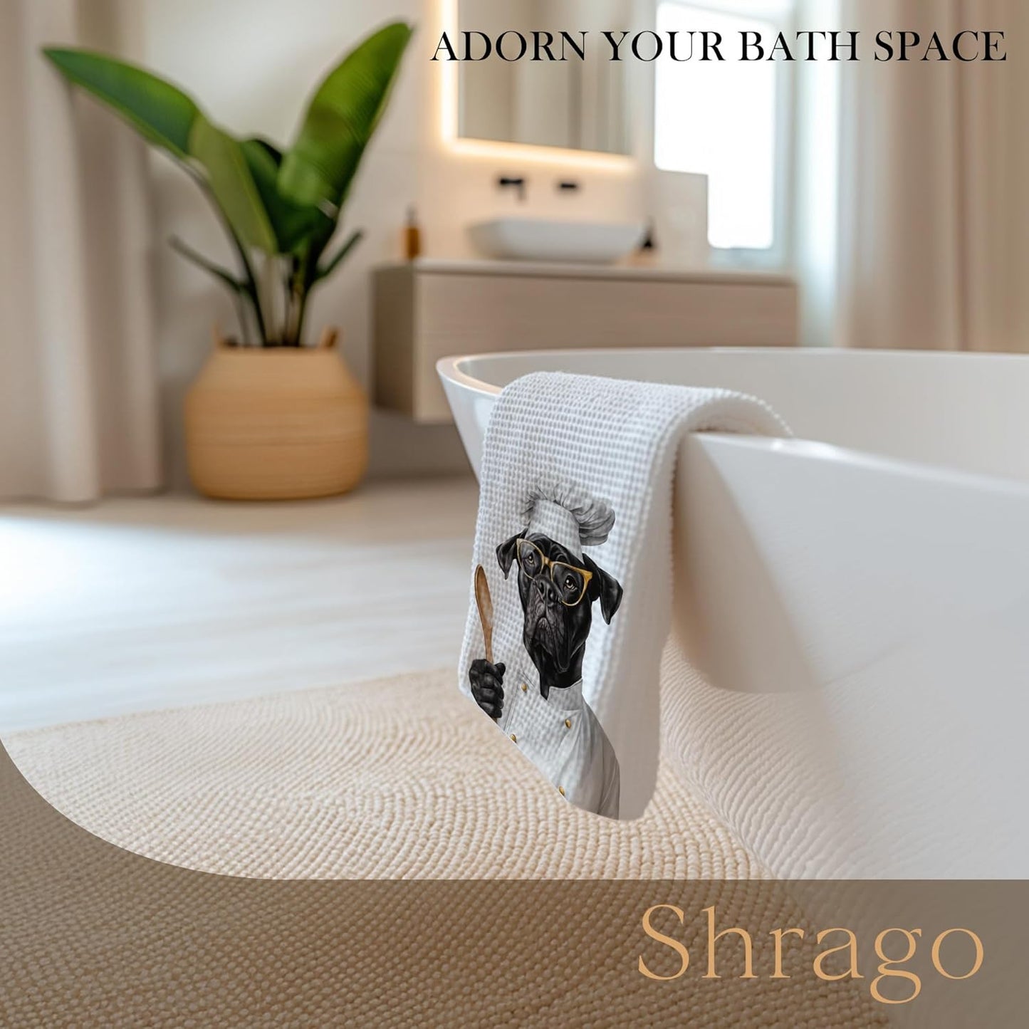 Funny Cane Corso Dog Kitchen Towels, Cane Corso Gifts for Women Dish Tea Towels for Kitchen, Dog Lovers Mom Dad Owner Gifts Decorative Hand Towels, 16x24 Inch