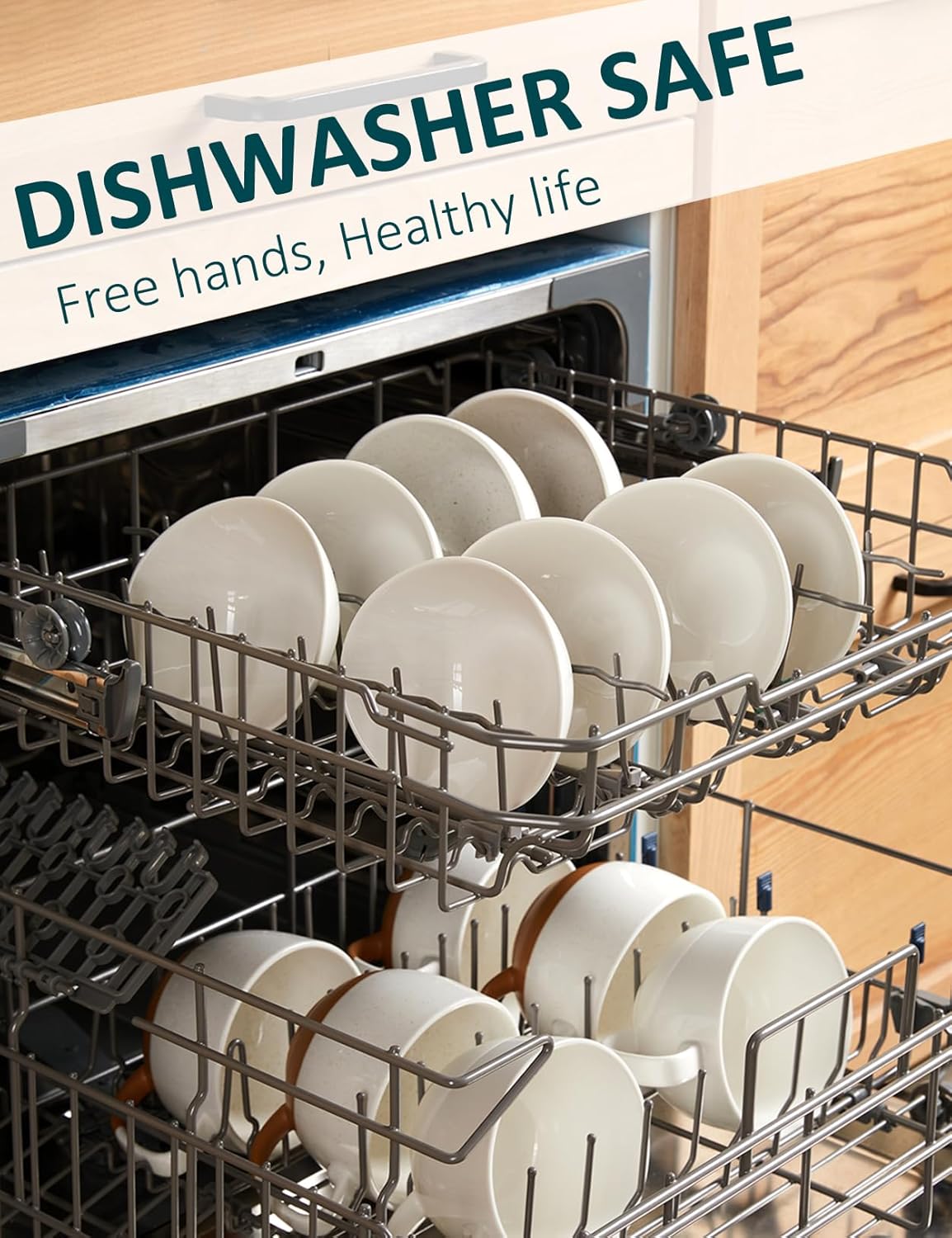 Teocera 5 Inch Porcelain Small Bowls Set, 6 Ounce small serving bowls for Dessert, Ice Cream, Snack, Dipping, Side Dishes, Microwave & Dishwasher Safe- Beige