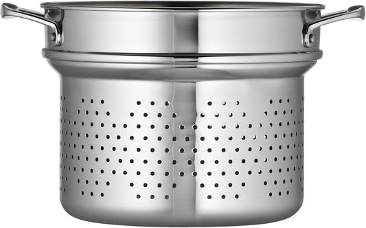Tramontina Signature Stainless Steel Pasta Strainer Insert for Pot, Basket compatible with 8-Quart Stock Pot
