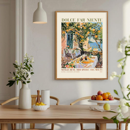 Kitchen Wall Art Painting Restaurant Poster Vintage Italy Canvas Wall Art Bar Cart Picture Trendy Italy Dinner Party Oranges Wall Decor 16x24 Inch UnFramed Canvas for Home Kitchen Living Room Decor