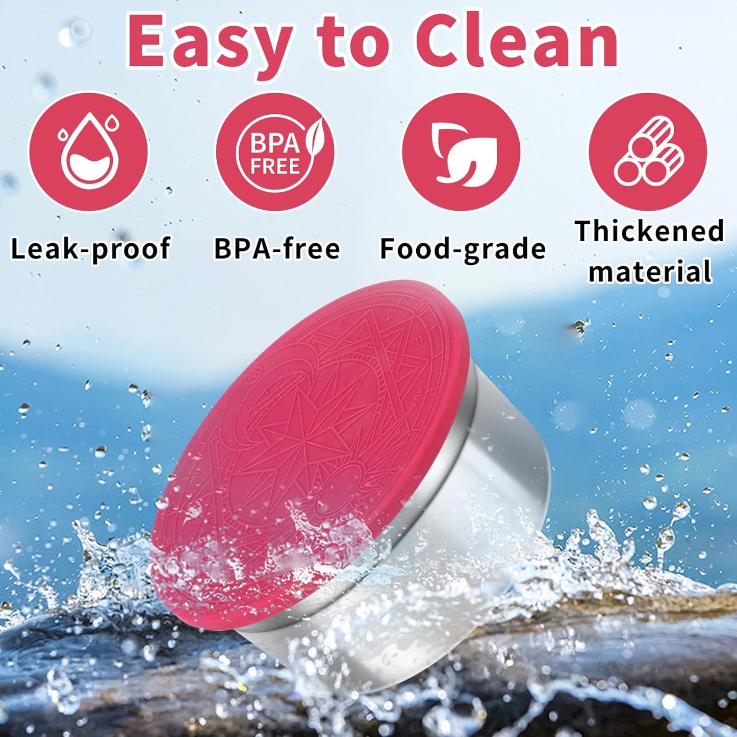 6 Pack Reusable Stainless Steel Snack Containers with Lids Set, Round Nesting Salad Dressing Container To Go, Metal Food Storage Containers for Lunch Box Meal Prep Bowls (Size 38, 24, 12, 6, 4, 2oz)