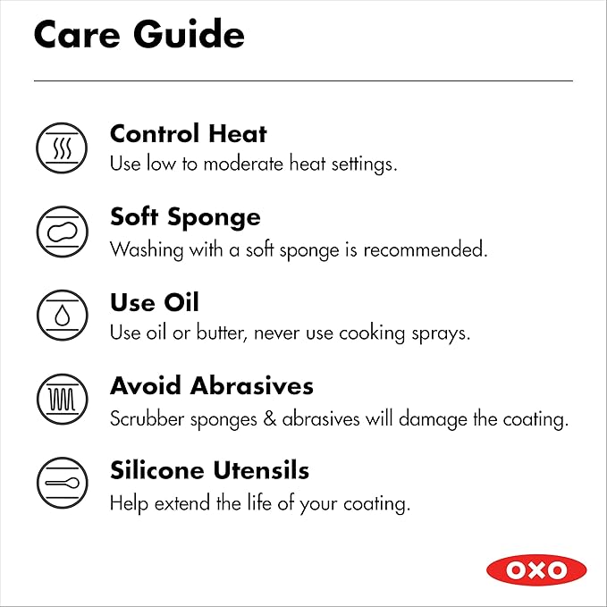 OXO Enhanced 12" Frying Pan Skillet, PFAS-Free Ceramic Nonstick, Durable Hard Anodized Cookware, Scratch Resistant, Stainless Steel Handle, Good Grips, Dishwasher & Oven safe, Black