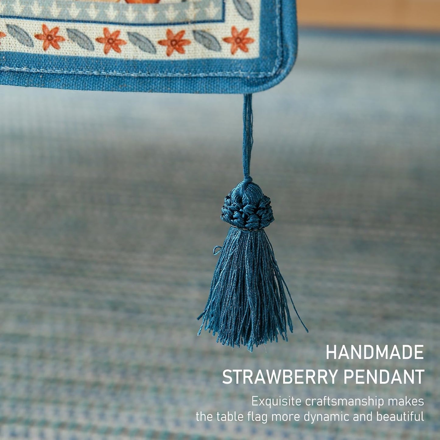 ISAENNE Designer Bohemian Elegant Linen Table Runner 102 Inches Long,Colorful Flower Pattern Table Runners for Dining Tables,Thanksgiving,Kitchen Tables,Christmas,12"*102"-Floralsea A