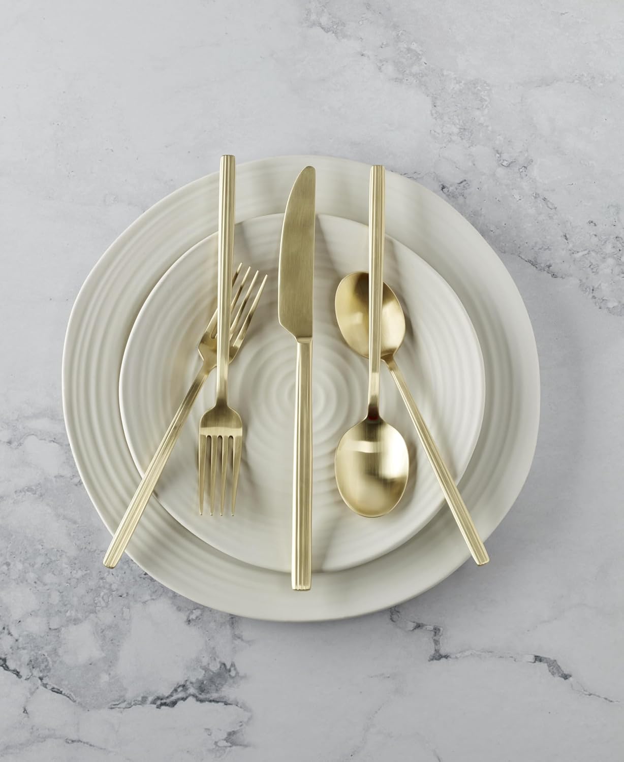 Oneida 896762 Dean Satin Champagne 20 Piece Flatware Set