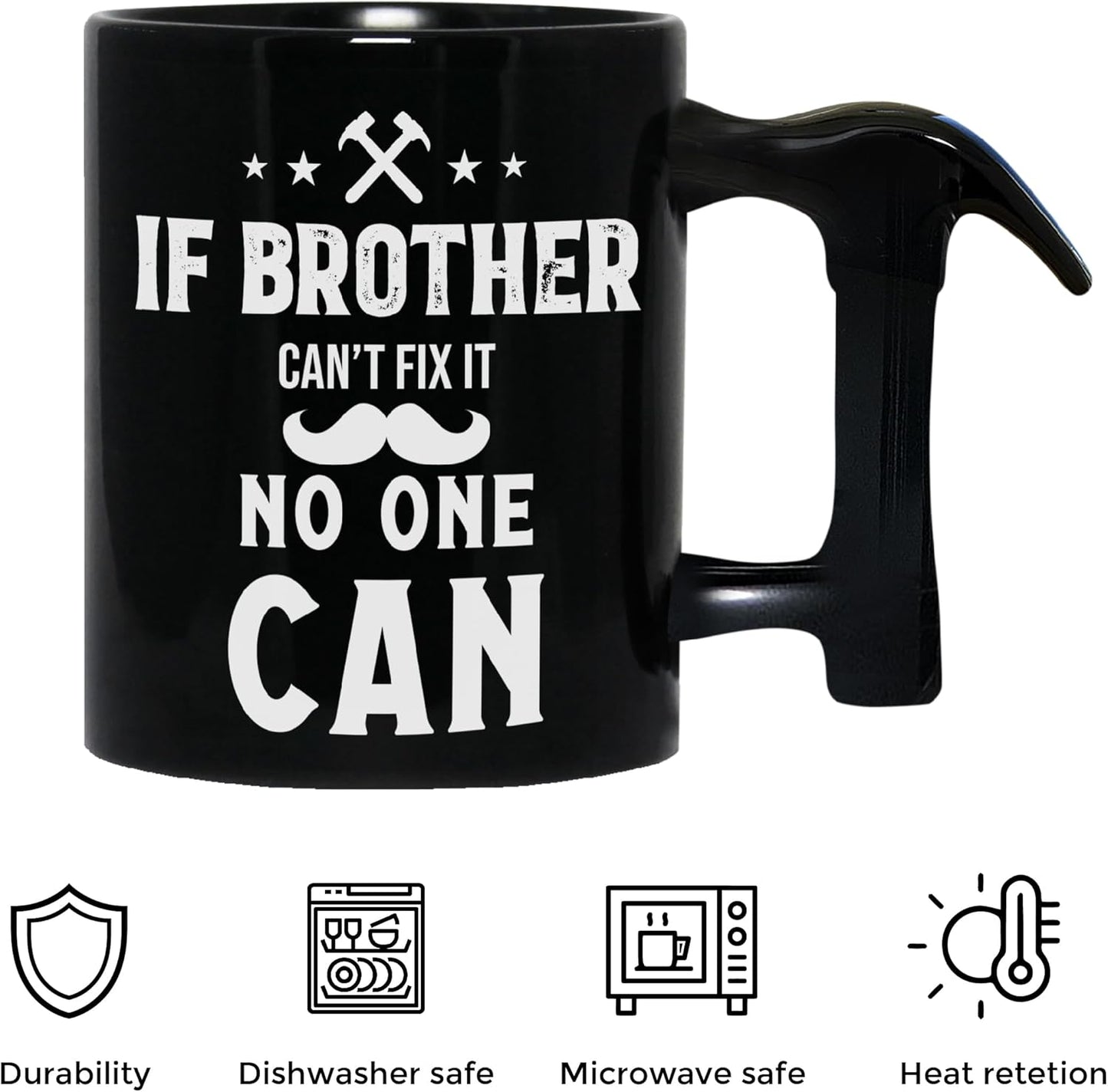 Brother Mug 11Oz- Brother Gifts From Sister - Fathers Day Birthday Chistmas Gift For Brother, Big Brother Gifts - Gifts For Brothers From Sisters - Brother Ceramic Mug