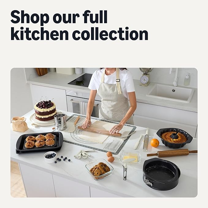 Amazon Basics Measuring Cups and Spoons, 10-Piece Set, Dishwasher-Safe, Linen Gray