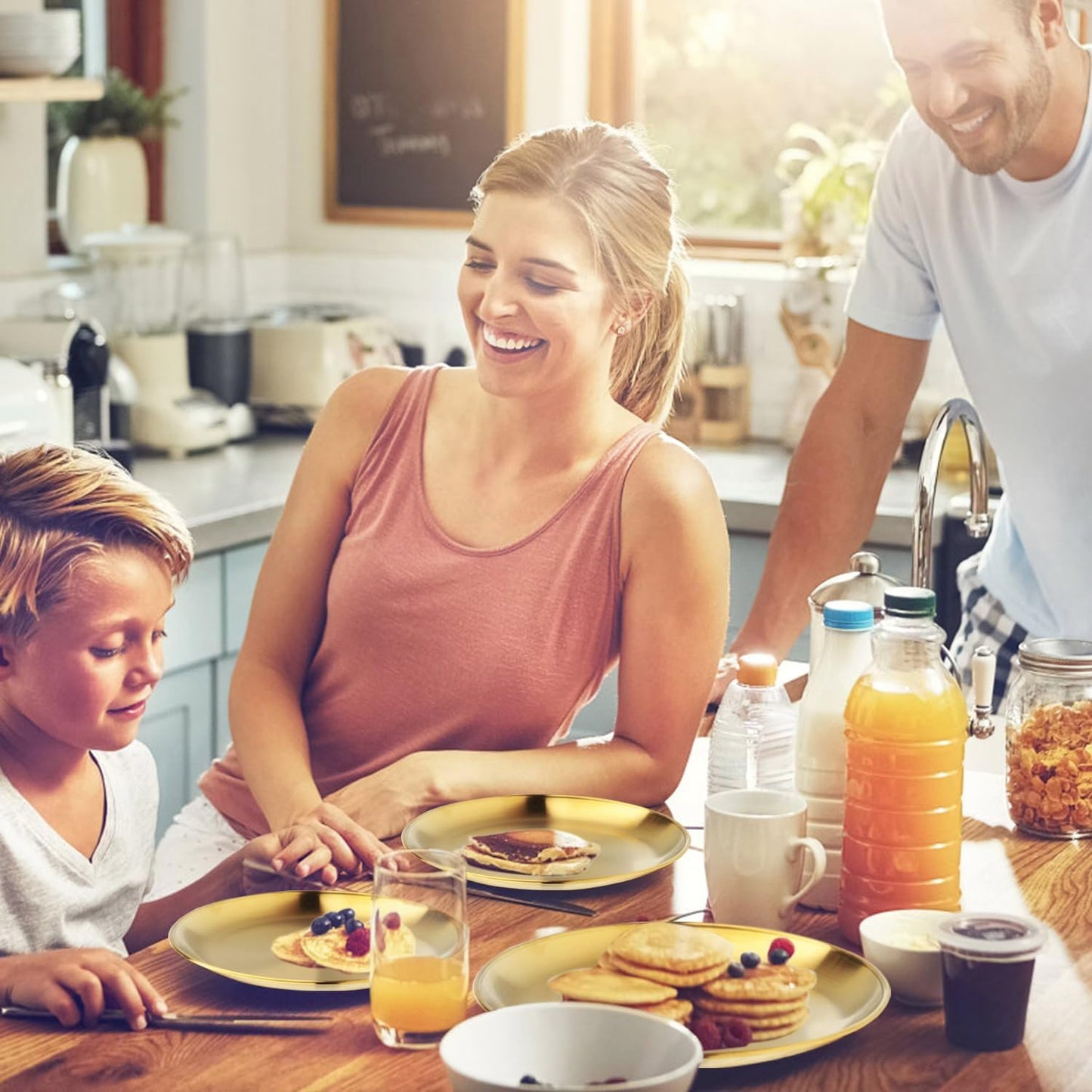 Stainless Steel Plates,6 Pack 304 Stainless Steel Dishes 304 Dinner Dishes,feeding Serving Camping Plates Serving Flat Plate for Kitchen, Outdoor Camping, & Restaurants,Dishwasher-Safe (7.9 Inches)