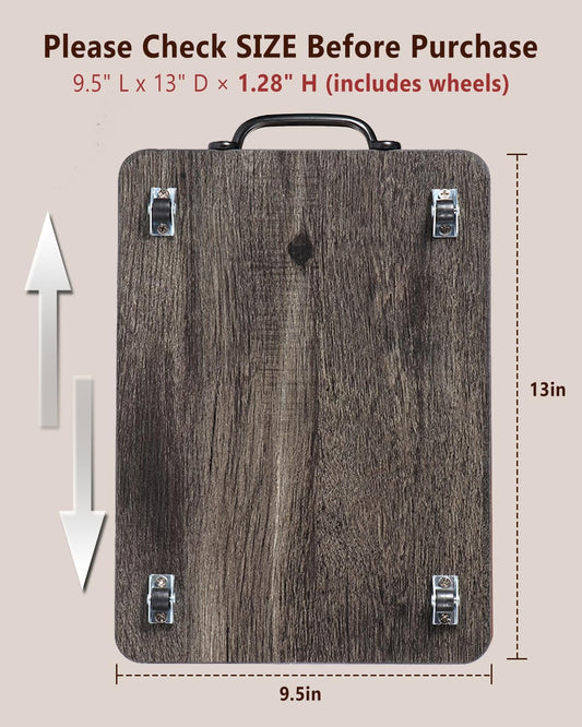 Appliance Slider, Sliding Tray for Coffee Maker, Coffee Pot Slider for Countertop, Kitchen Appliance Rolling Tray with Rubber Wheels, Medium - Long, Deep Gray (9.5” X 13”)