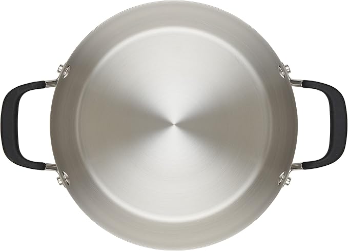 KitchenAid 71022 Stainless Steel Stockpot with Measuring Marks and Lid, 8 Quart - Brushed Stainless Steel