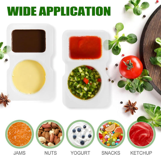 40 Sets Reusable Snack Containers with Lids for Kids Double Compartment Snack Packs Container Mini Grab and Go Prep Containers Contenedores Para Snacks