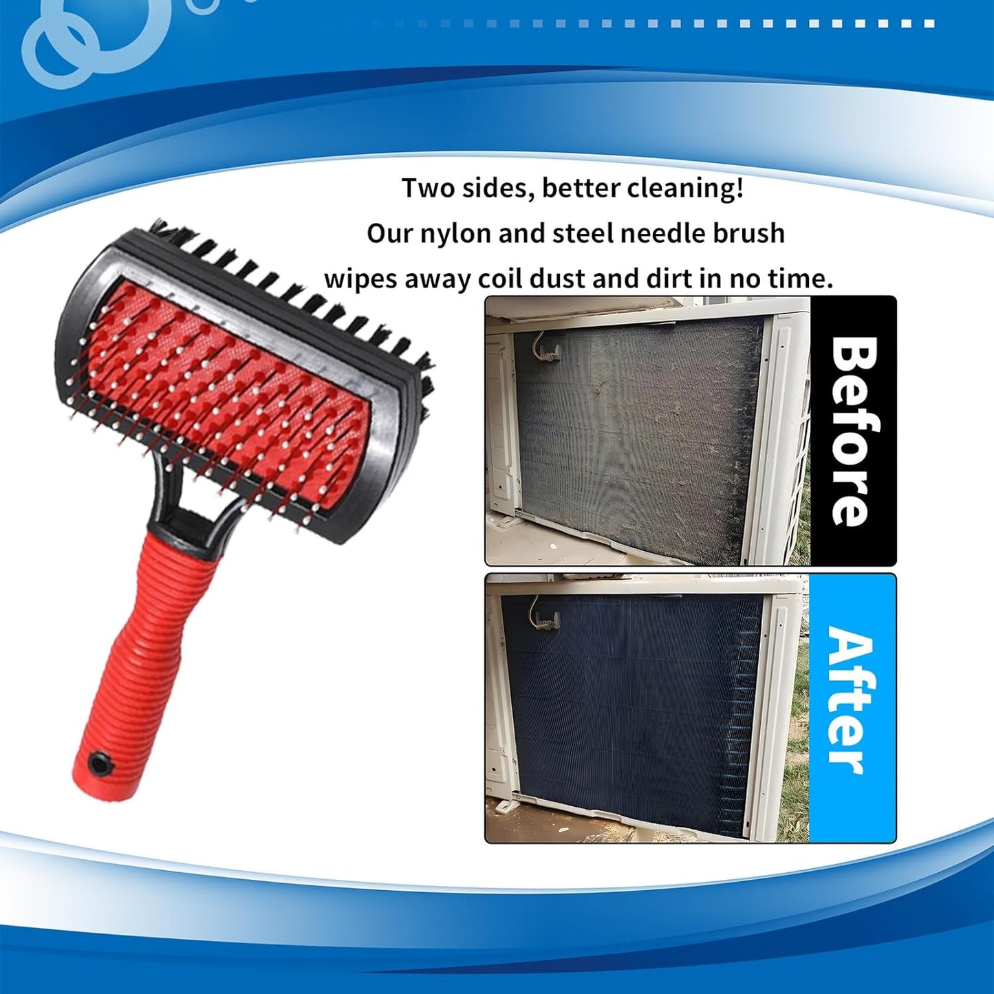 10 Pcs Split Air Conditioner Cleaning Kit with Waterproof Bag, HVAC Cleaning Tool Set for Home, Bathroom, Sink, Appliance, and Grout Cleaning