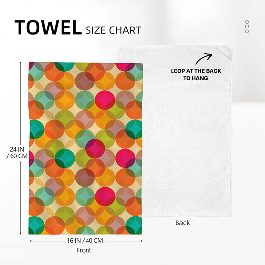 Mid Century Modern Retro Kitchen Towels Decorative Set of 2, Soft Absorbent Dish Towels for Drying Dishes, Colorful Hand Towels Tea Towels for Kitchen Bathroom Farmhouse Home Decor