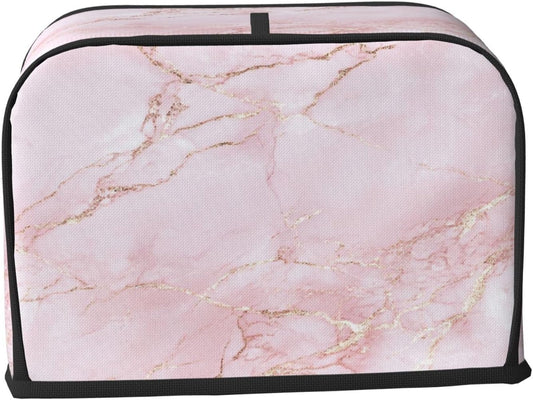 Toaster Cover 2 Slice Light Pink Marble Art Kitchen Small Appliance Covers with Pockets Dust and Fingerprint Protection