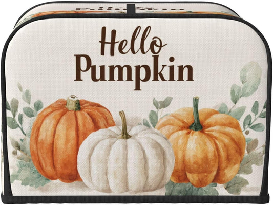 Toaster Cover 4 Slice Pumpkin Thanksgiving Fall Autumn Kitchen Small Appliance Covers with Pockets Dust and Fingerprint Protection