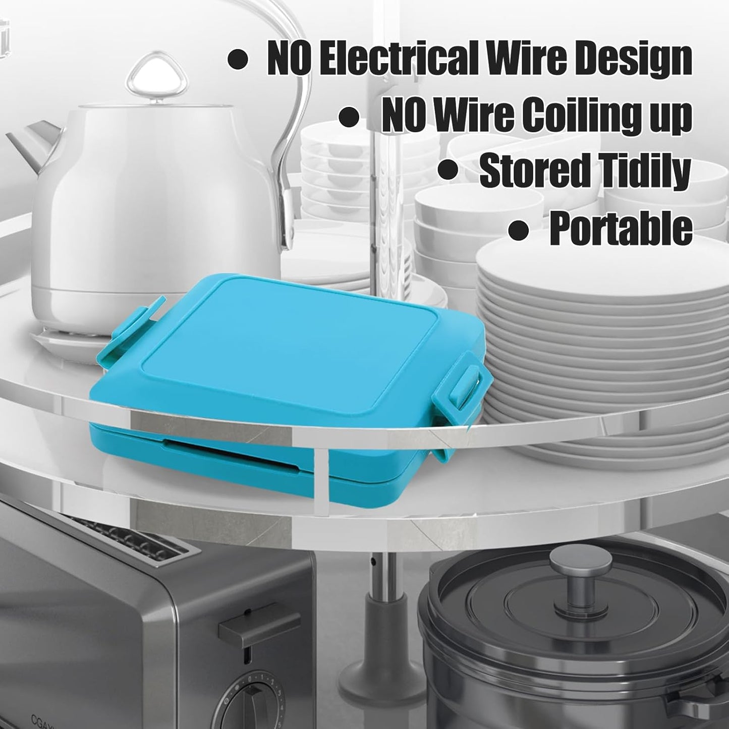 Toaster,Microwave Toaster, Sandwich Maker, Panini Maker, Dishwasher Safe,NO Electricity,Wireless,Time Saving,Fast,Toastie Safe in Microwave Oven(Blue, Microwave Sandwich Maker)