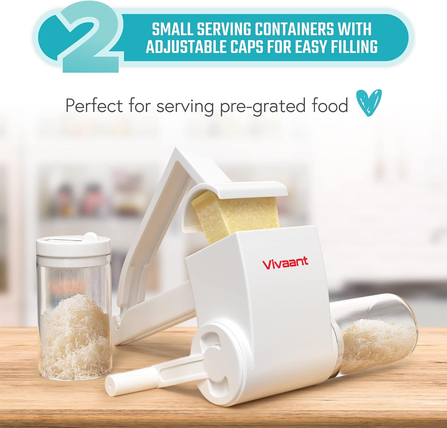 Parmesan Cheese Grater Hand Crank, Restaurant-Grade Rotary Cheese Grater Handheld Italian Style with 2 Stainless Steel Drum Blades is Dishwasher Safe & Easy to Clean