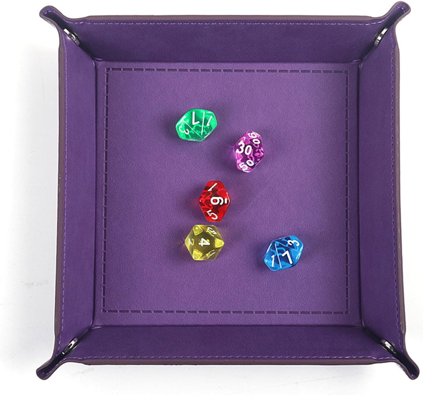 siduater Valet Tray Desktop Storage Organizer – Vegan Leather Catchall Tray Bedside Vanity Tray Nightstand Caddy Holder for Remote Controller, Watch, Keys, Phone, Wallet, Coin, Jewelry, Purple