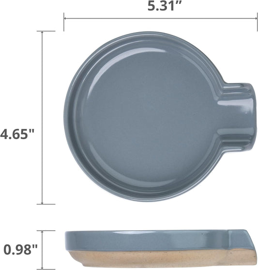 Oscar Ceramic Spoon Rest Minimalist Drip-Free – Heat-Resistant Utensil Holder for Stove, Countertop, or Coffee Bar – Glazed Stoneware Kitchen Spoon Tray – Dishwasher Safe – 5 Colors