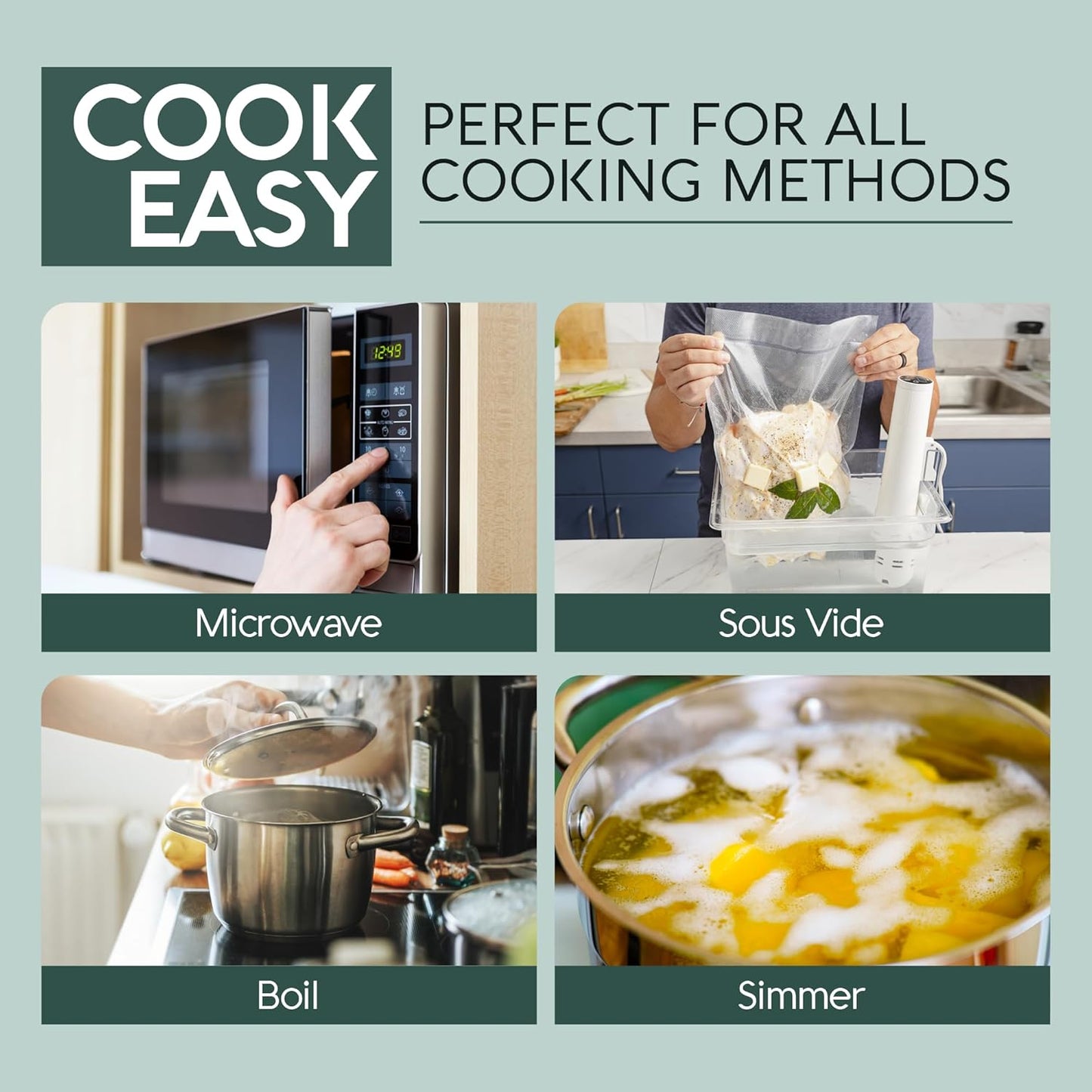 Avid Armor Vacuum Sealer Bags Quart 8x12 Inch 100 Pack for Food Saver, Seal a Meal Vacuum Seal Machines, Commercial Grade Heavy Duty BPA Free for Sous Vide and Meal Prep Precut Storage Bag