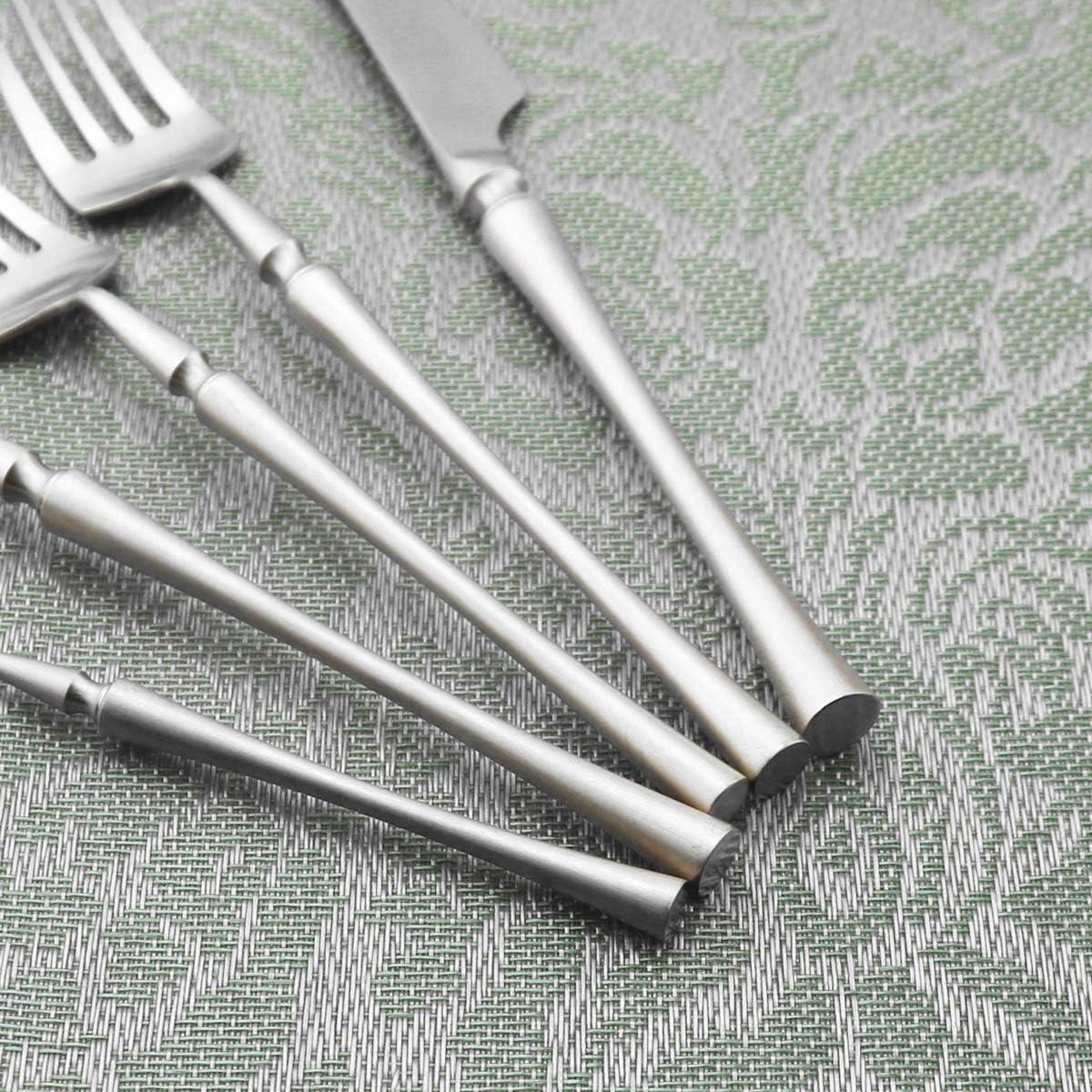 Gugrida Unique & Beautiful Flatware Set - 5 Piece Iridescent Silverware Sets | 18/10 Stainless Steel Reusable Cutlery Set | Utensils Service For 1 with Dessert Fork, Knife, Spoon, Dinner Fork