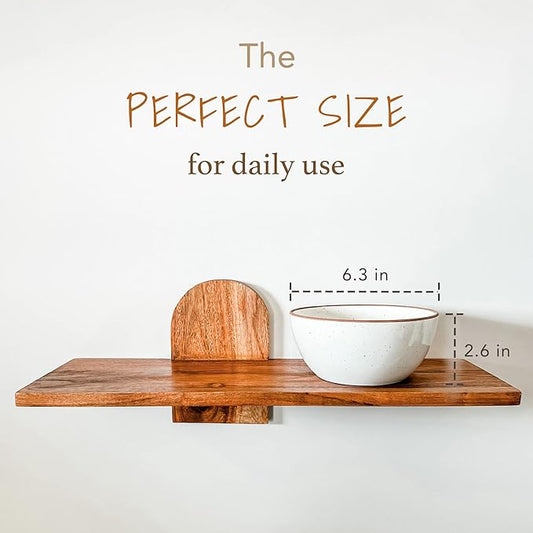 Mora Ceramic Bowls For Kitchen, 28oz - Bowl Set of 4 - For Cereal, Salad, Pasta, Soup, Dessert, Serving etc - Dishwasher, Microwave, and Oven Safe - For Breakfast, Lunch and Dinner - Vanilla & Grey