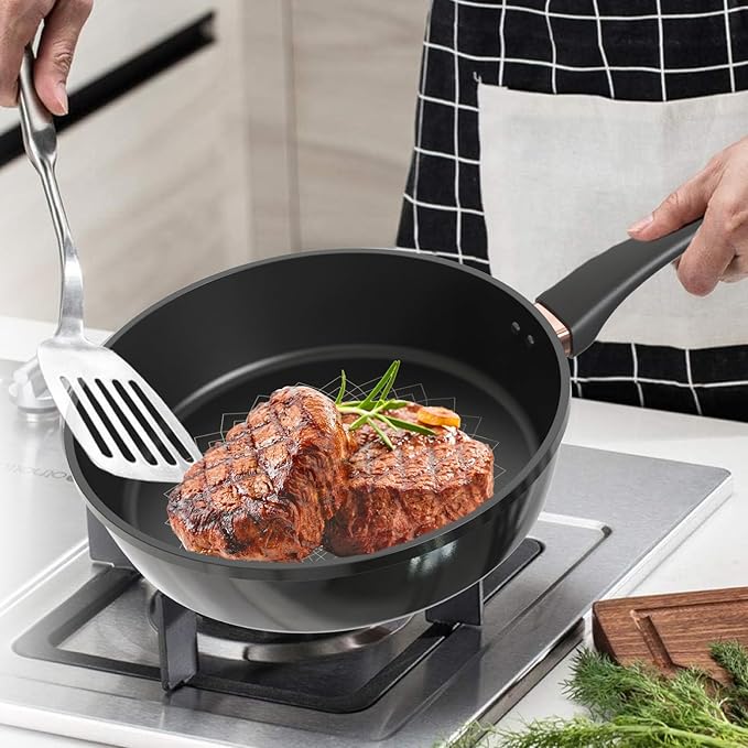 Sunhouse Aluminum Frying Pan (Titanium, 12 Inch)