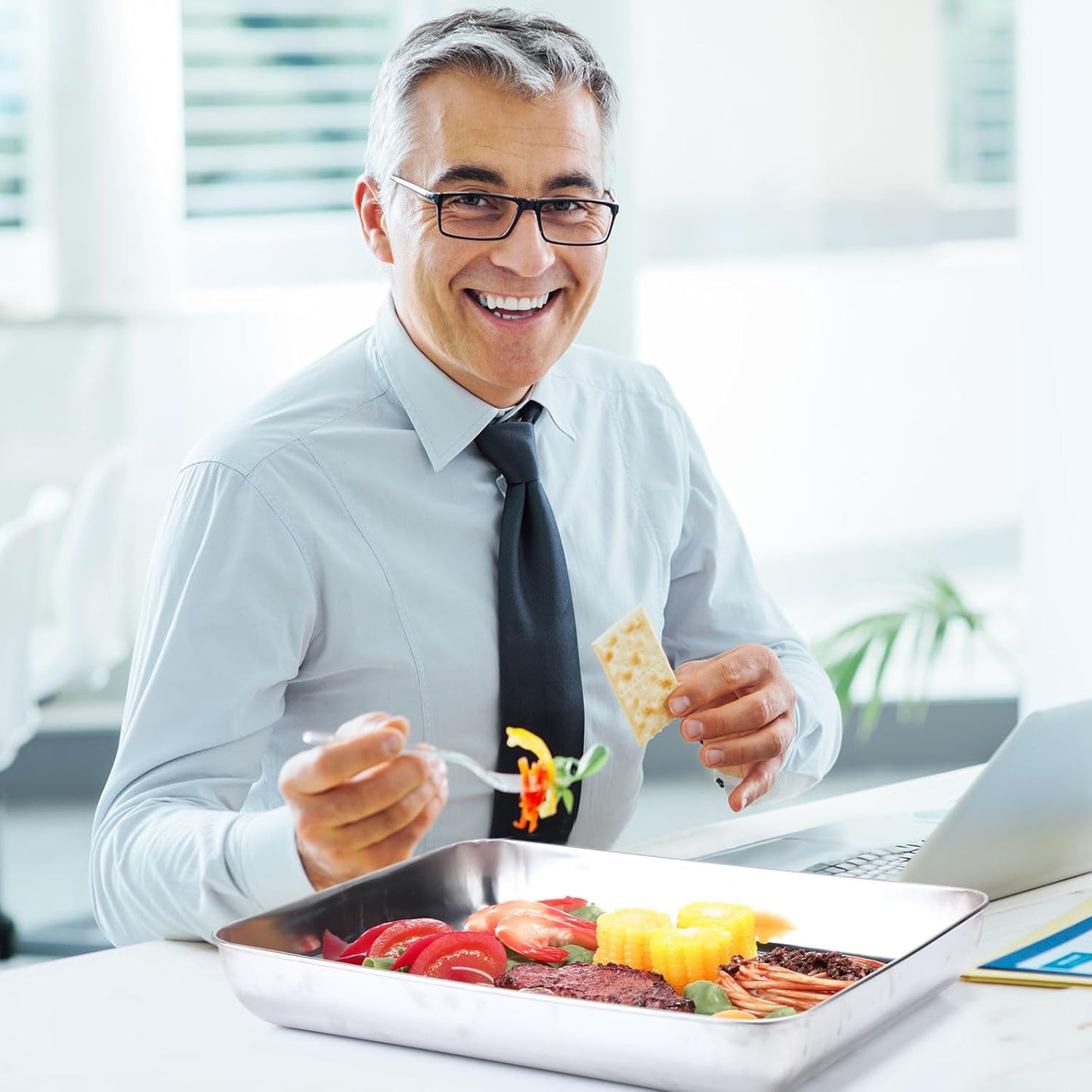 12 Pcs 162oz Stainless Steel Food Storage Containers with Lid Reusable Meal Prep Container Stackable Metal Storage Box Kitchen Tray for Meat Marinating Oven Freezer Leftovers Dishwasher Safe