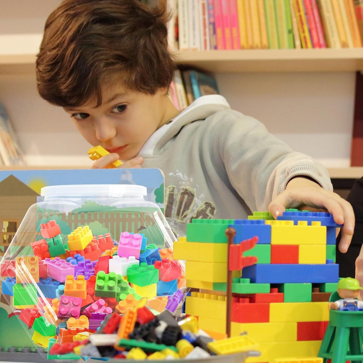3 Pcs Plastic Candy Jars,Clear Cookie Jars 71 Oz for Kitchen Counter,Hexagon Cookie Jars with Lids,Plastic Dry Food Jar for Candy Buffet