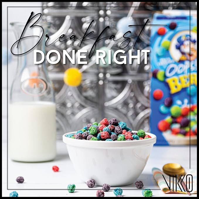 Vikko Cereal Bowls, Large 24 Ounce Dessert Bowls, White Cereal Bowls, Fine Bone China Bowls, Set of 4, Microwave and Dishwasher Safe