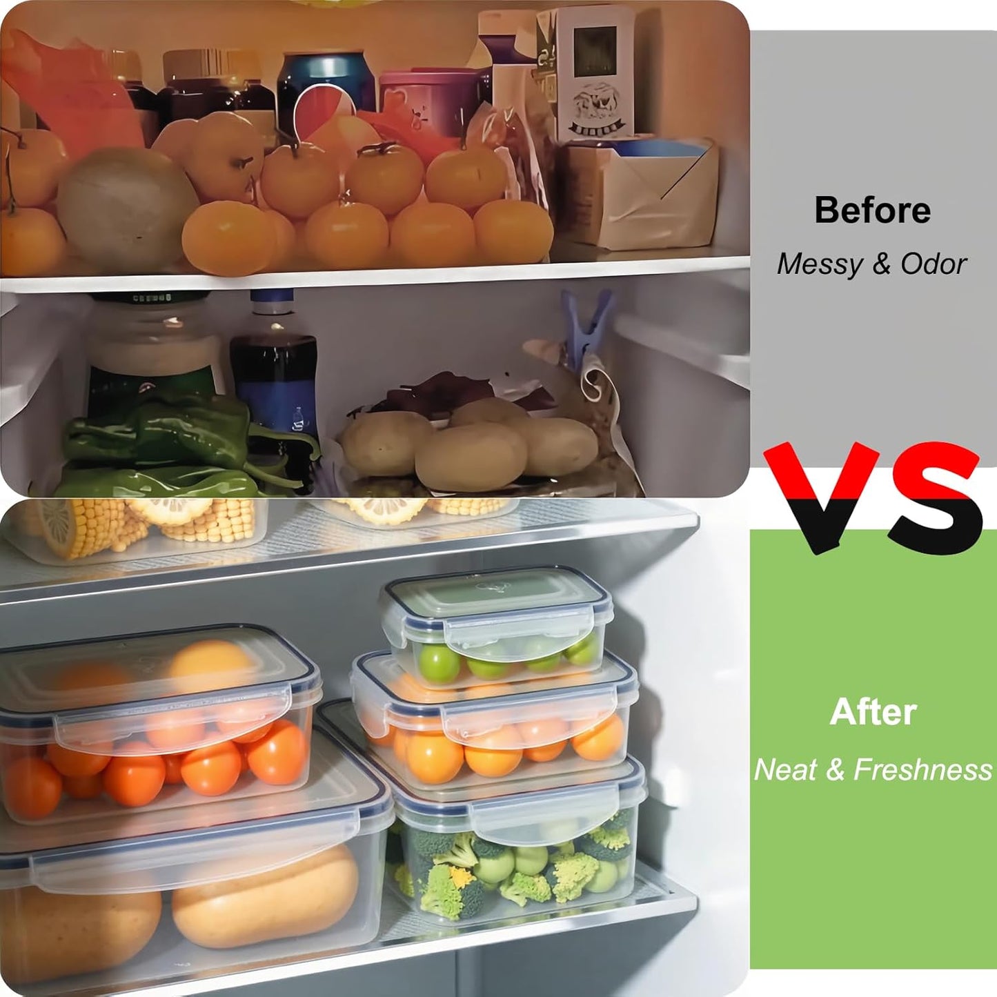 Taiuloo 18 Pack Airtight Food Storage Containers with Lids, BPA-Free Plastic Kitchen Fridge Organizer for Salad Fruit & Vegetable, Reusable Leakproof Meal Prep Lunch Boxes, Freezer & Microwave Safe