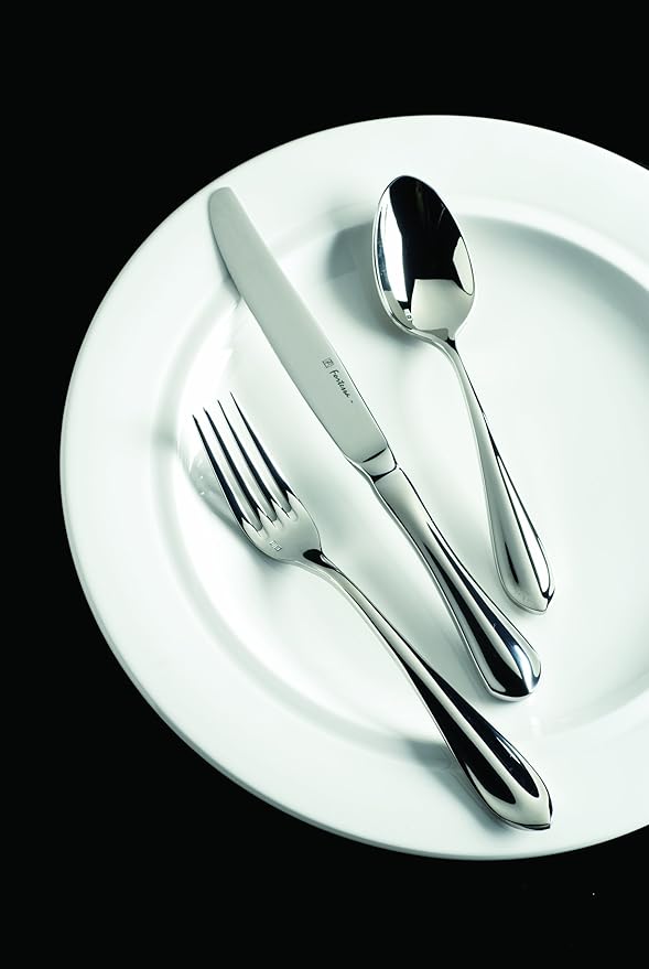 Fortessa Forge 18/10 Stainless Steel Flatware 20 Piece Place Setting, Service for 4