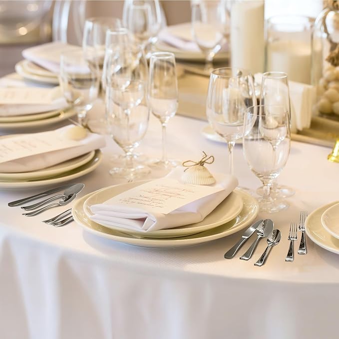 Silverware Set for 8, 40 Pieces Heavy Duty Stainless Steel Flatware Set, Mirror Polished Cutlery Utensil Set, Dinner Fork Knife Spoon Eating Tableware Set for Home, Dishwasher Safe, Silver