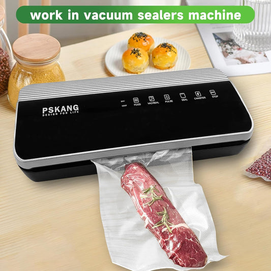 Vacuum Sealer Bags Rolls 11" x 16' (3 Rolls) BPA Free Vacuum Seal Bags for Food Heavy Duty Puncture Prevention Bags Rolls for Custom Fit Airtight Food Storage and Sous Vide