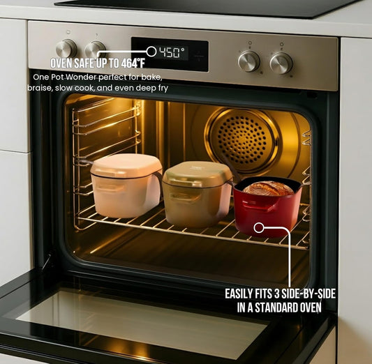 KooK Dutch Oven, for Bread Baking, Sourdough Loaf Pan, with Lid, Dual Handles, Enameled Cast Iron, includes Lid Lever, Dishwasher Safe, 3.4 Qt, Black